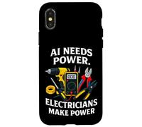 Carcasa para iPhone X/XS Cables De Humor AI para Obras Construcción Electricista