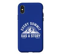 Carcasa para iPhone X/XS Cada Cumbre Tiene una Historia, Divertido Senderismo Wanderlust