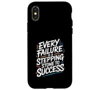 Carcasa para iPhone X/XS Cada Fracaso es un trampolín hacia el éxito - Cita