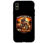 Carcasa para iPhone X/XS Cada Paseo es una Nueva Aventura Dirt Bike Motocross Rider MX