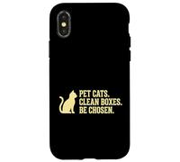 Carcasa para iPhone X/XS Cajas limpiadoras para Gatos felinos, dueños de Mascotas, Amantes de los Gatos