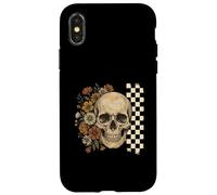 Carcasa para iPhone X/XS Calavera Flor Summerween