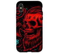 Carcasa para iPhone X/XS Calavera vikinga y Hacha