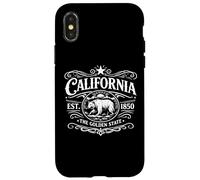 Carcasa para iPhone X/XS California 1850 Bear Vintage SoCal Norcal Estado de Los Ángeles