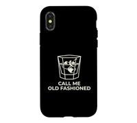 Carcasa para iPhone X/XS Call Me Old Fashioned Cocktail Lover Divertido Minimalista