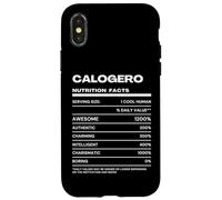Carcasa para iPhone X/XS Calogero Datos de Nutrición Nombre Gracioso