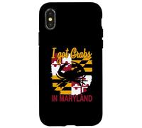 Carcasa para iPhone X/XS Camisa con la Bandera de Maryland - I Got Crabs In Maryland State Flag