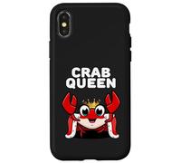 Carcasa para iPhone X/XS Camisa Crab Queen | Camisa de Cangrejo para Mujer de mariscos | Cangrejo para niñas