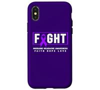 Carcasa para iPhone X/XS Camisa de concientización sobre el Dolor de Cabeza sobre migraña - Combate el Dolor de Cabeza por migraña