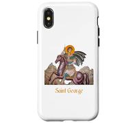 Carcasa para iPhone X/XS Camisa de San Jorge Montando en un Caballo