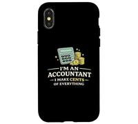 Carcasa para iPhone X/XS Camiseta Divertida de Contador I Make Cents of Everything