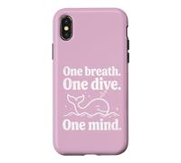Carcasa para iPhone X/XS Camiseta Freediver: Un Aliento - Un Buceo, una Mente. Apnea