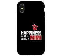 Carcasa para iPhone X/XS Camiseta Happiness Is Being a Mimi