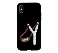 Carcasa para iPhone X/XS Camiseta Retro Slingshot Target Practice, Divertida, Juguete para Exteriores