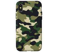 Carcasa para iPhone X/XS Camuflaje militar bosque Camouflage verde oliva negro beige