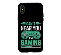 Carcasa para iPhone X/XS Can’t Hear You I’m Gaming for Video Game Lovers Funny Gamers