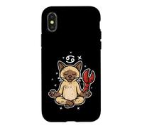 Carcasa para iPhone X/XS Cáncer Gato Zen Astrología