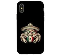 Carcasa para iPhone X/XS Cangrejo Mexicano Poncho Cinco De Mayo Fiesta Sombrero Meme