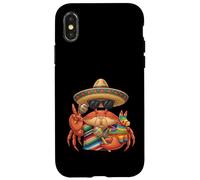 Carcasa para iPhone X/XS Cangrejo Mexicano Poncho Cinco De Mayo Fiesta Sombrero Meme