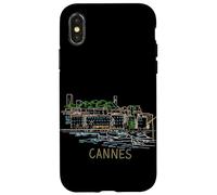 Carcasa para iPhone X/XS Cannes Francia Viaje Souvenir Historic City Monumento Regalo