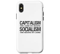 Carcasa para iPhone X/XS Capitalismo Vs Socialismo - Divertido Político Antisocialista