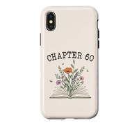 Carcasa para iPhone X/XS Capítulo 60 - Amantes de Libros y lectores 60 cumpleaños Wildflowers