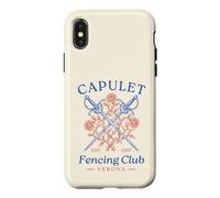 Carcasa para iPhone X/XS Capulet Fencing Club Romeo and Juliet Funny Book Lover