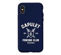 Carcasa para iPhone X/XS Capulet Fencing Club Romeo and Juliet Funny Book Lover