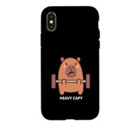 Carcasa para iPhone X/XS Capybara Gym Workout Heavy Cappy