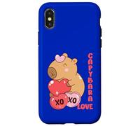 Carcasa para iPhone X/XS Capybara Valentine XO Love Hearts Día de San Valentín