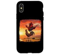 Carcasa para iPhone X/XS Cardenal Norteño Guitarra Aves Biólogo Ornitólogo Pájaro