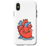 Carcasa para iPhone X/XS Cardiólogo. Insuficiencia cardíaca. Dibujos Animados. Ataque cardíaco. Salud