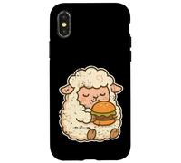 Carcasa para iPhone X/XS Caricatura de Hamburguesa de Oveja esponjosa