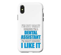 Carcasa para iPhone X/XS Carrera Dental Amo mi Trabajo Asistente Dental Loco
