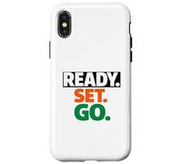 Carcasa para iPhone X/XS Carrera Ready Go Marathon Go Time Get Moving Sprinter de 10 km y 5 km