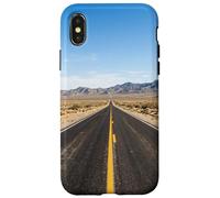 Carcasa para iPhone X/XS Carretera del Desierto Largo Recto Camino Vasta Vista del Paisaje