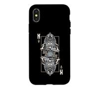 Carcasa para iPhone X/XS Carta de Tarot astrológico con Calavera de Zombi Egipcio Malvado del Rey faraón