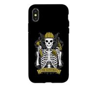 Carcasa para iPhone X/XS Carta de Tarot Vintage Handyman Skeleton DIY Craftsman Mechanic