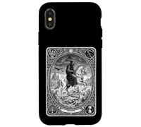 Carcasa para iPhone X/XS Carta gótica de la Fortuna mística con la Camiseta del Tarot de la Muerte, Arcana, Arcana