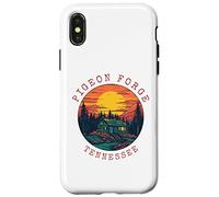 Carcasa para iPhone X/XS Casa Retro de Pigeon Forge, Tennessee, casa de Vacaciones, casa de Vacaciones