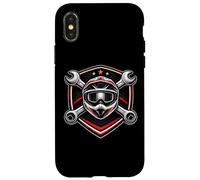 Carcasa para iPhone X/XS Casco de Motocross Dirt Bike Rider Motocicleta Racing MX Garage