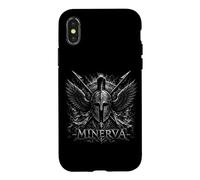 Carcasa para iPhone X/XS Casco Minerva, Diosa Romana, guerrera, alas y Lanza