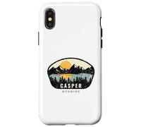Carcasa para iPhone X/XS Casper Wyoming, WY Recuerdo de Vacaciones