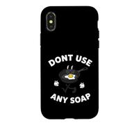 Carcasa para iPhone X/XS Cast Iron Skillet Funny Dont Use Any Soap Retro Pan