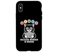 Carcasa para iPhone X/XS Cat Bingo Porque el Asesinato está Mal