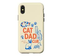 Carcasa para iPhone X/XS Cat Dad Club Funny Cat Lover Father's Day