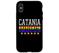 Carcasa para iPhone X/XS Catania Pride Italy Gay Lesbianas Queer LGBT Rainbow Flag