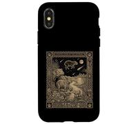 Carcasa para iPhone X/XS Celestial Capibara Tarot Carta Zodiaco Oculto