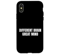 Carcasa para iPhone X/XS Cerebro Diferente Gran Mente Neurodiversidad Conciencia Hombres Niños