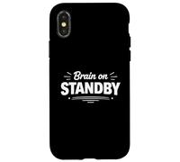 Carcasa para iPhone X/XS Cerebro en Espera Divertida Pausa Mental declaración de Humor